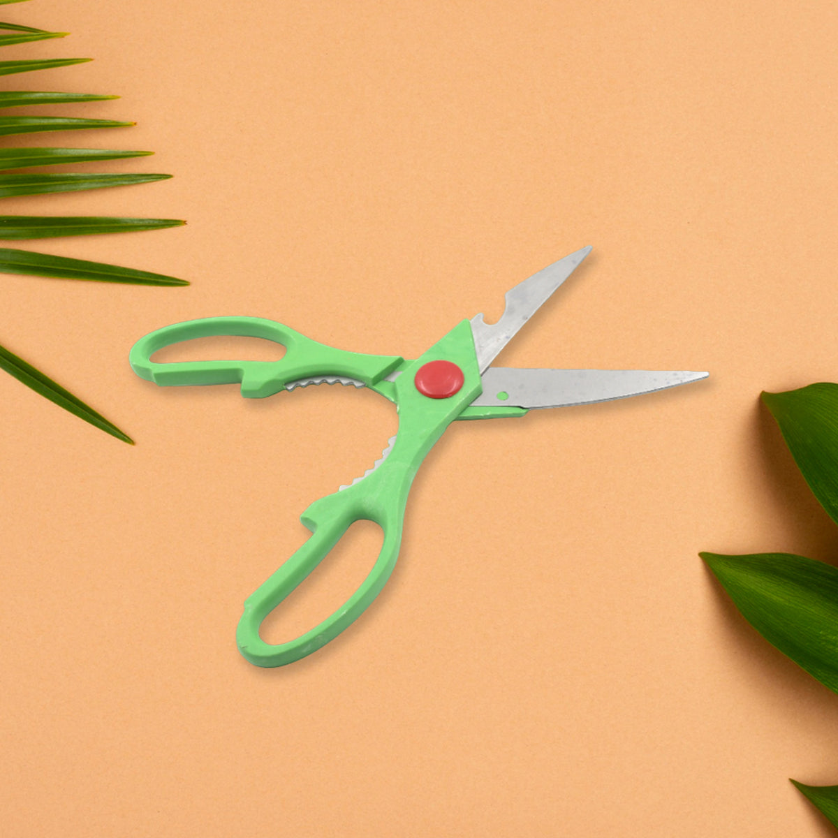 Multi-function Kitchen Household For Vegetables Fruit Cheese Meat Slices With Bottle Opener Stainless Steel Sea Food Scissor