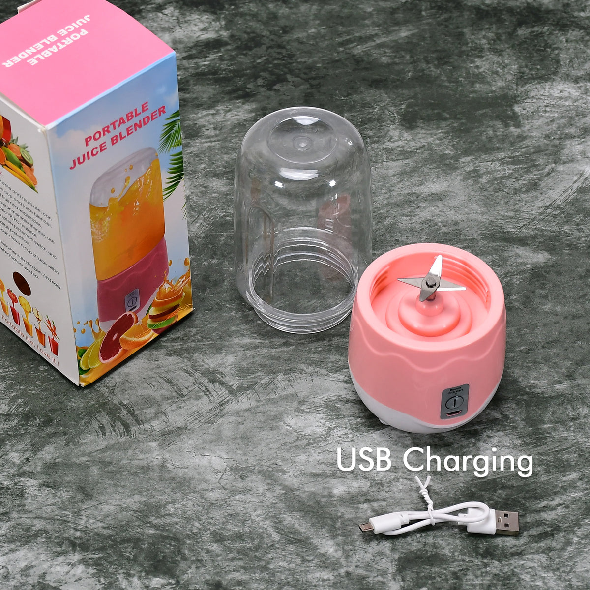 2260 Portable Blender Personal Blender Juicer Cup Mini Handheld Blender With 4 Blades Mixer For Fruit Shakes And Smoothies Portable Juicer (Multicolor)