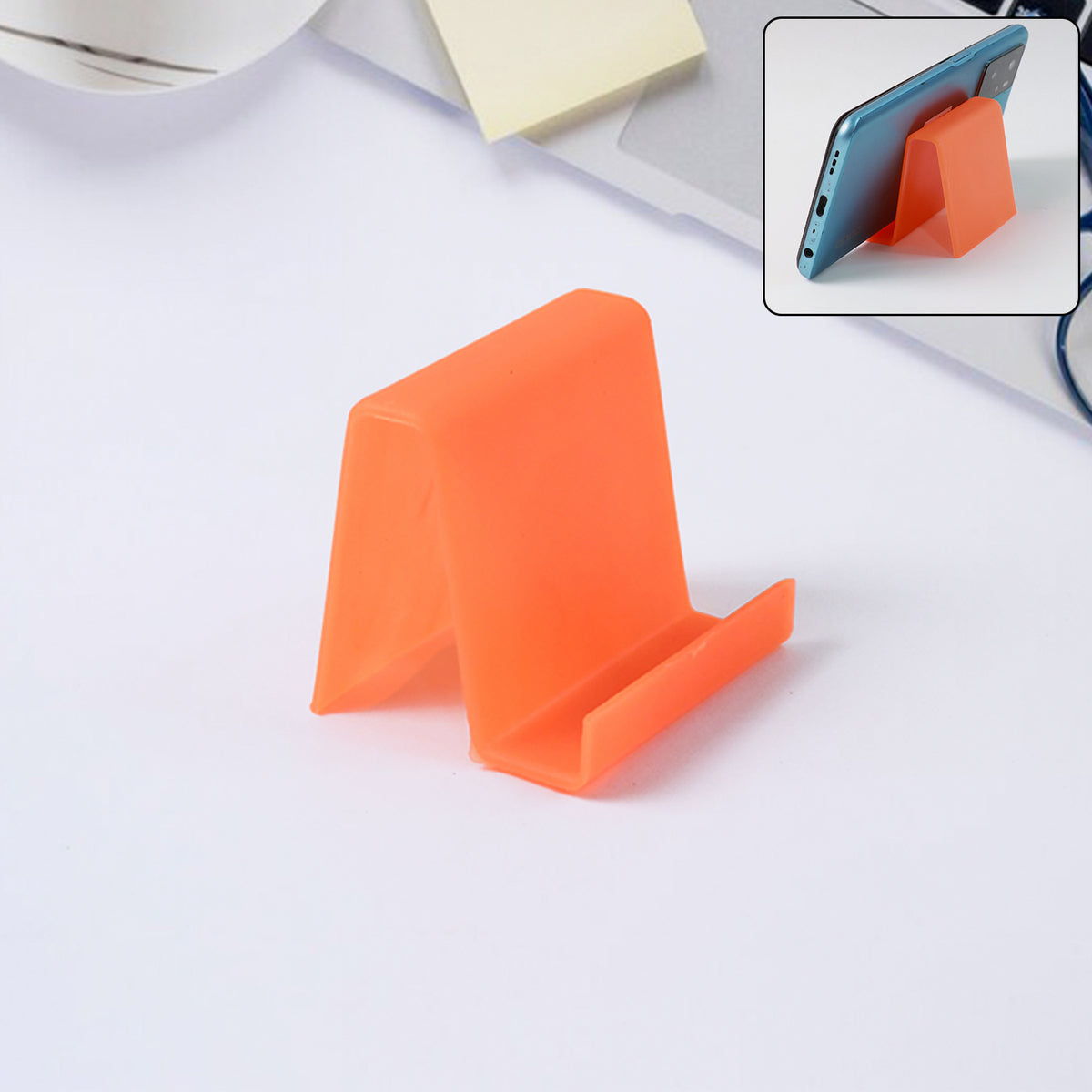 Durable Plastic Mobile Phone Stand With Angled Support (1 Pc  Mix Color)