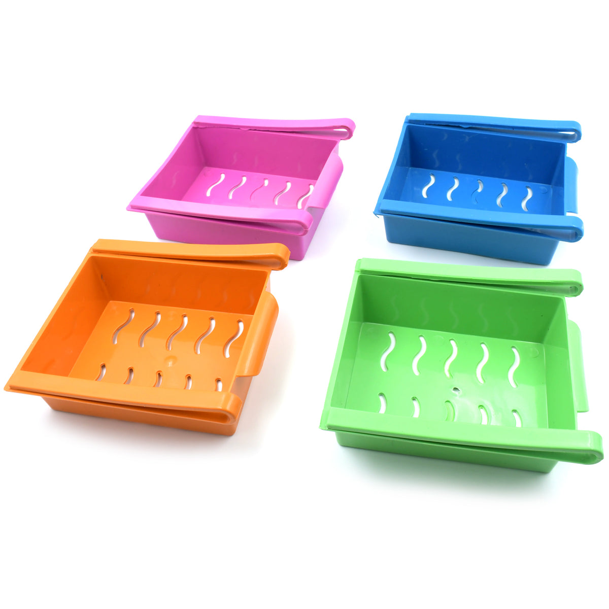 Adjustable Refrigerator Storage Organizer Drawers (4 Pc)
