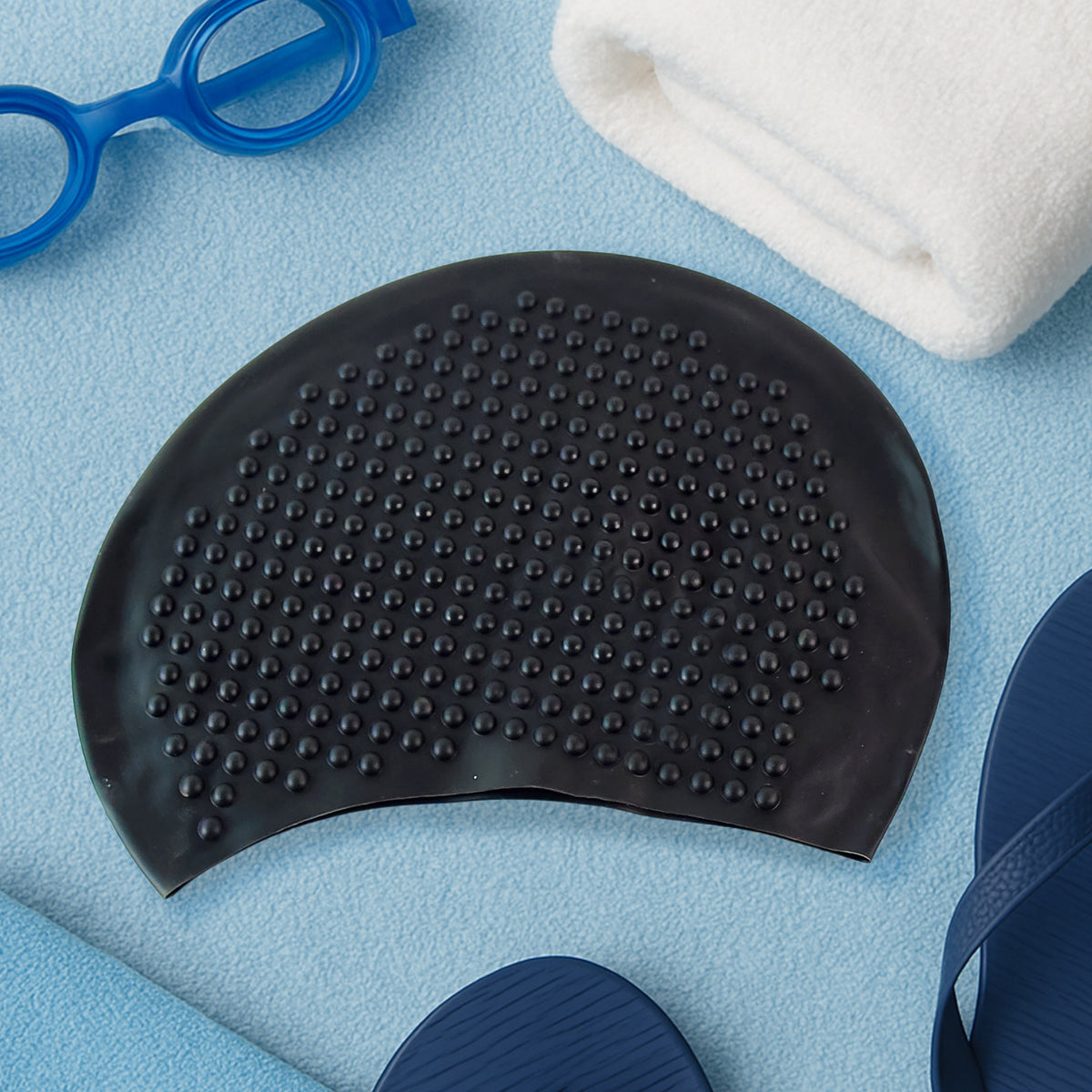 Premium Silicone Waterproof Swimming Cap (1 Pc)