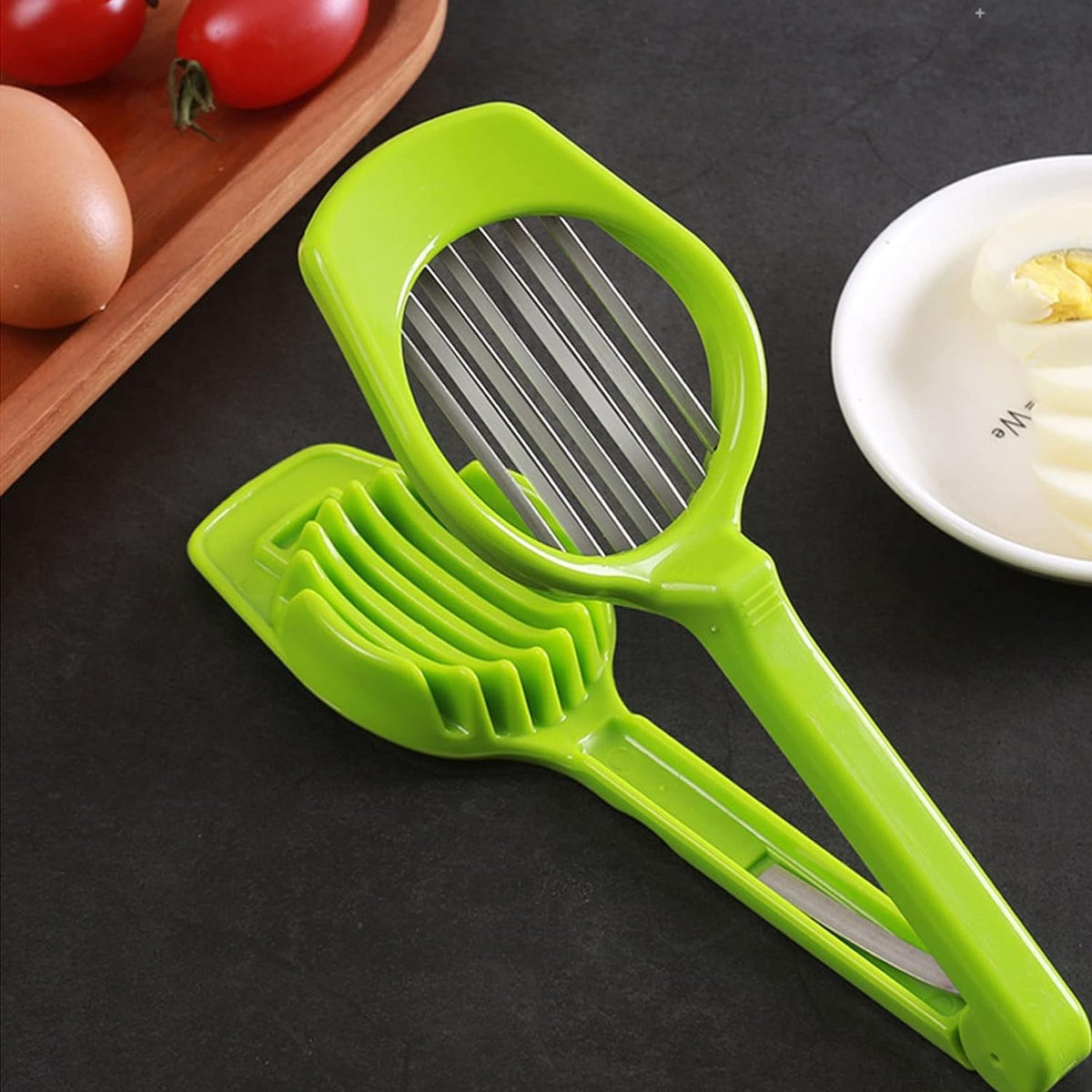 5970 Multipurpose Slicer With Seven Blades Egg Slicers Stainless Slicer Strawberry Tomato Kiwi Fruit Cutter Divider Separator