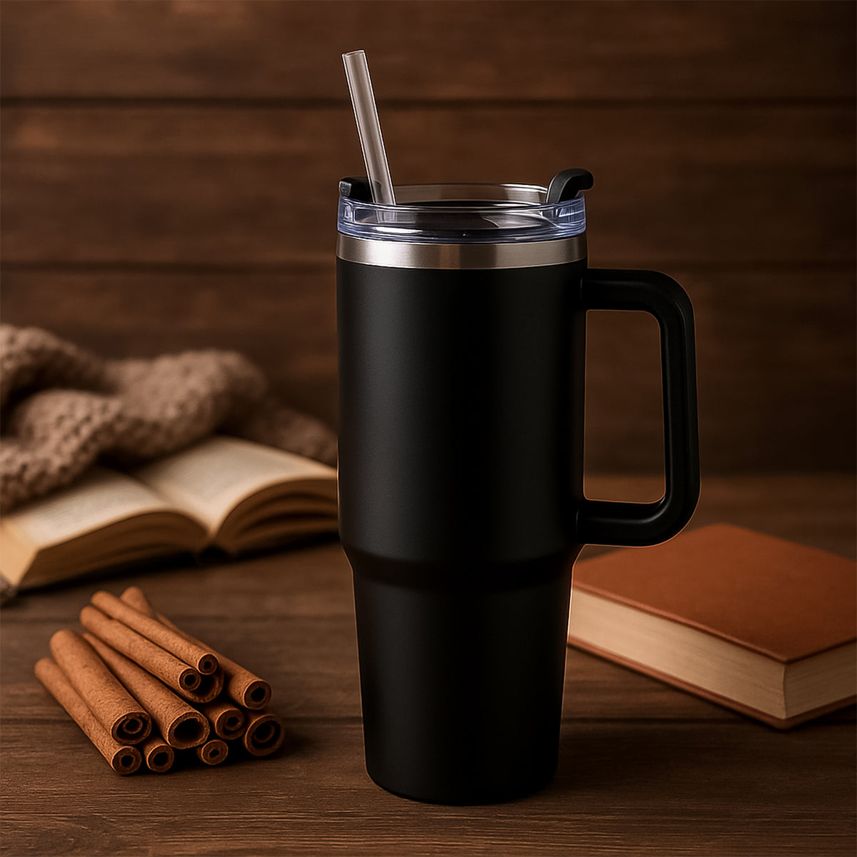 Premium 1200 Ml Stainless Steel Vacuum Insulated Travel Mug With Straw And Handle (1200ml  1 Pc)
