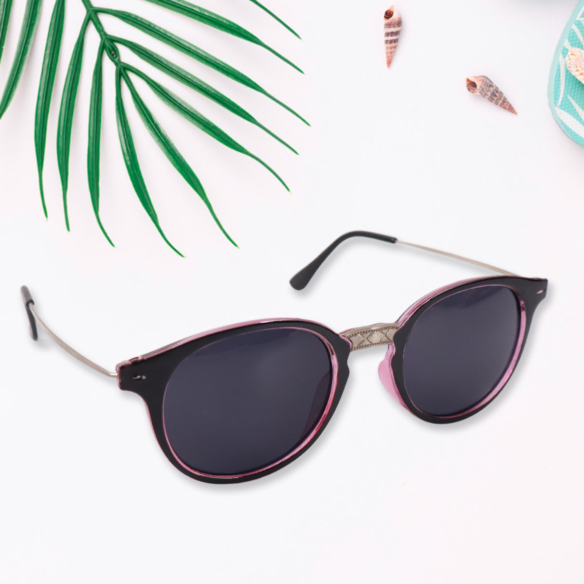 Pink Uv Protected Round Sunglasses Classic Sunglasses For Men  Women Lightweight