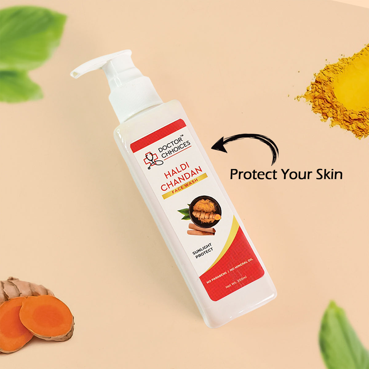 Doctor Chhoices Haldi Chandan Face Wash 200 Ml (1 Pc)