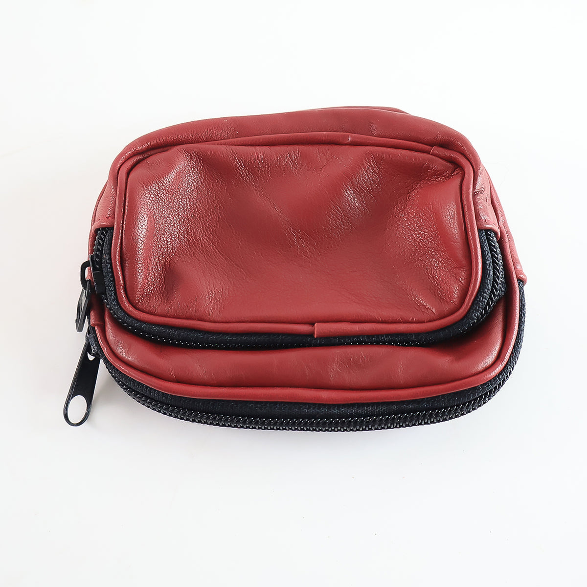 Premium Leather Zippered Card Holder  Accessories Case