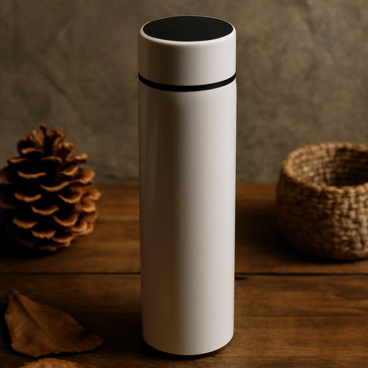 White Vacuum Insulated Water Bottle (1 Pc  500ml)