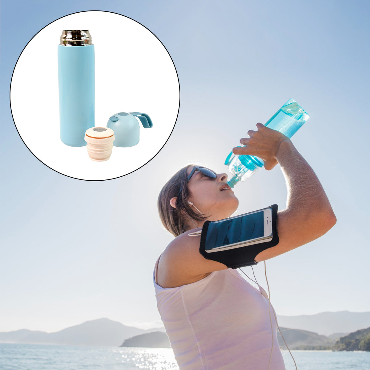 6190 Stainless Steel Water Bottle With Handle Easy To Carry Fridge Water Bottle Leak Proof Rust Proof Hot  Cold Drinks Gym Sipper Bpa Free Food Grade Quality Steel Fridge Bottle For Officegymschool (Approx 500 Ml)