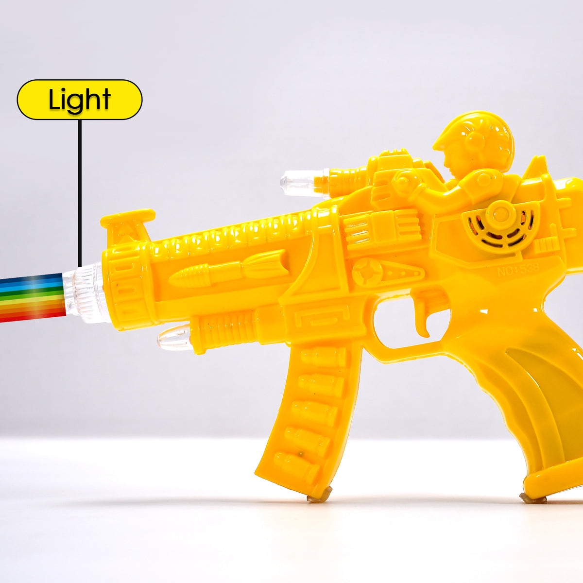 4412 Concept Musical Transparent Glow Gear Gun With Rainbow Light ( 1 Pcs )