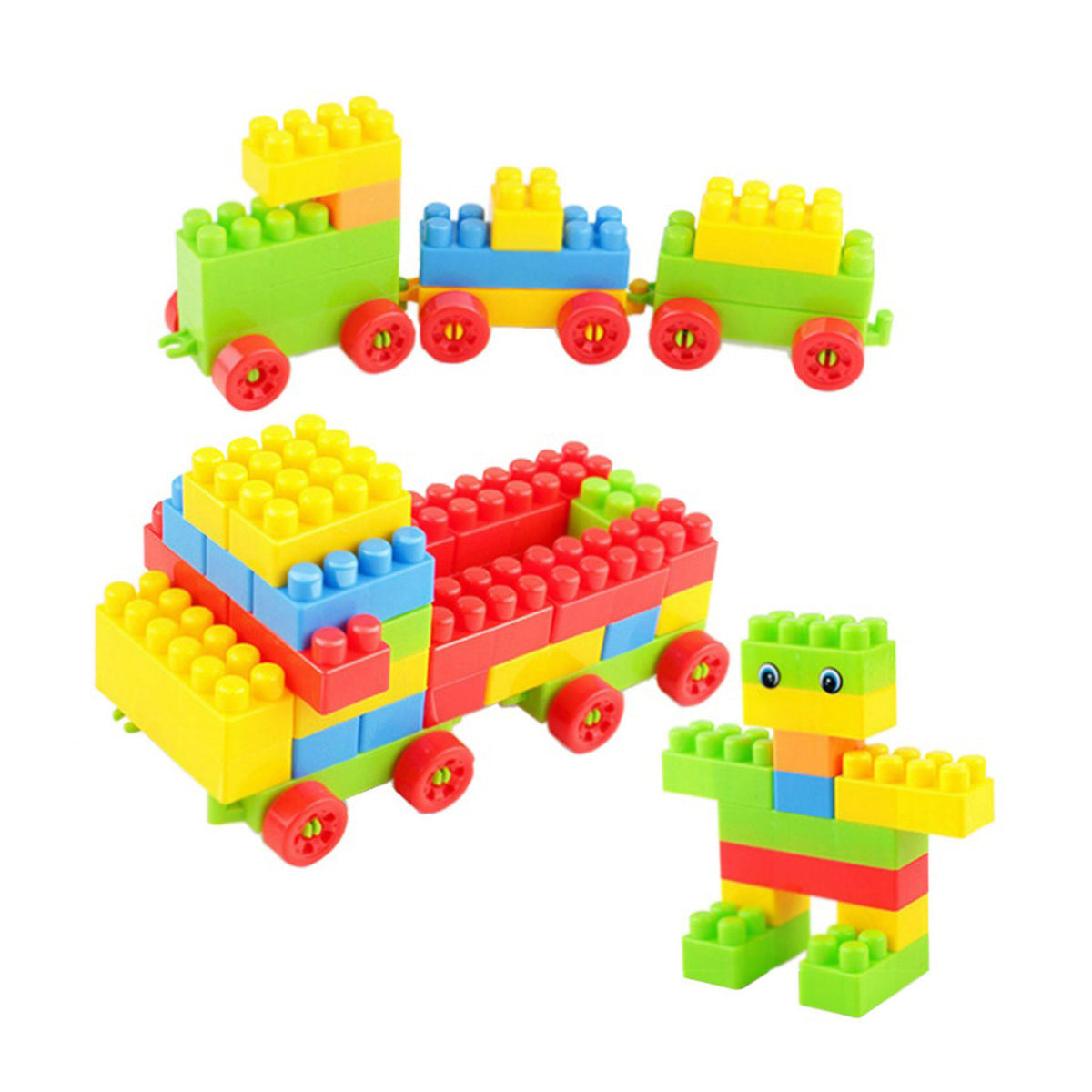 8094 Blocks Set For Kids Play Fun And Learning Blocks For Kids Games For Children Block Game Puzzles Set Boys Children (Multicolor 60 Bricks Blocks)