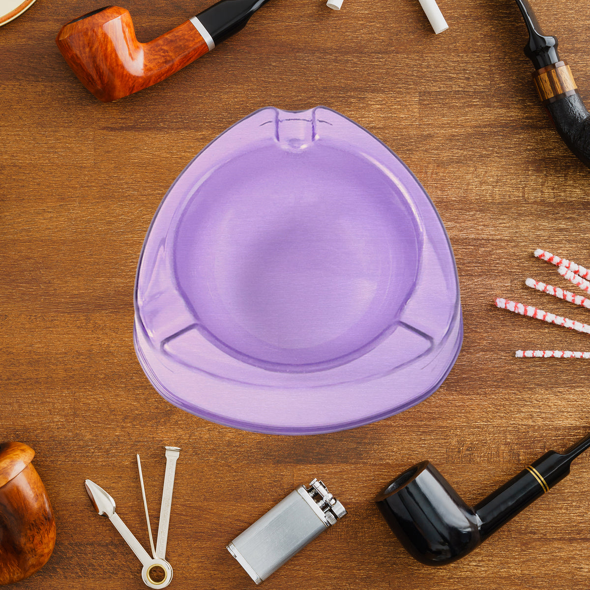 Oblivion Transparent Plastic Ashtray (Mix Color  1 Pc)
