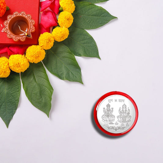 Rakhi Gift Combo With 2 Premium Rakhis For Brother  Includes Choco Magic Box Silver Coin Roli Chawal  Greeting Card