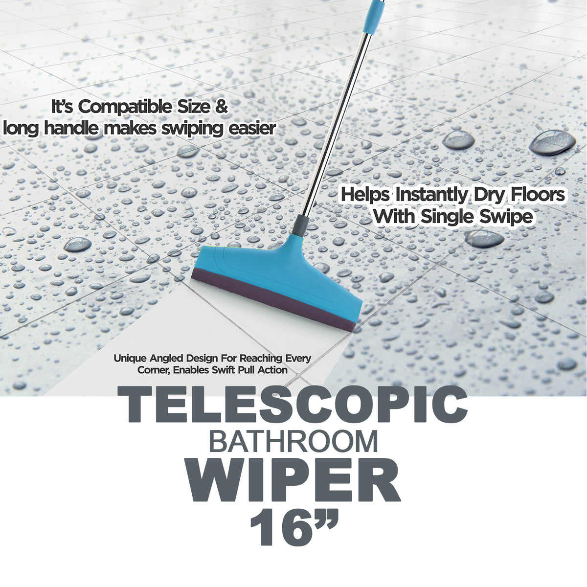 8709a Adjustable Bathroomfloor Stainless Steel Rod Wiper