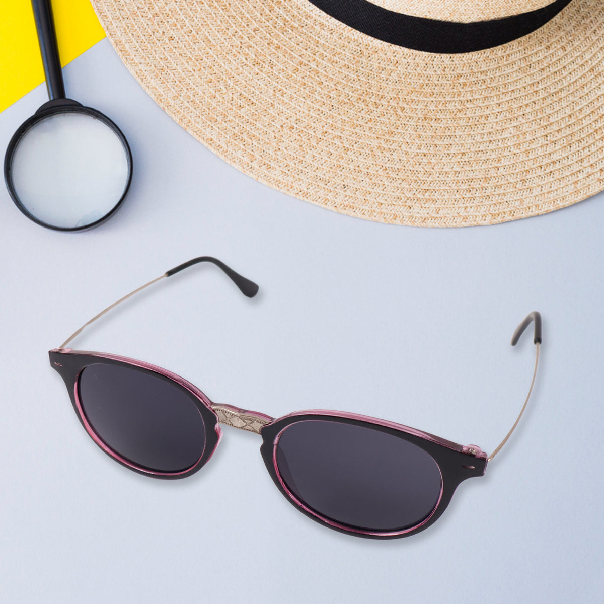 Pink Uv Protected Round Sunglasses Classic Sunglasses For Men  Women Lightweight