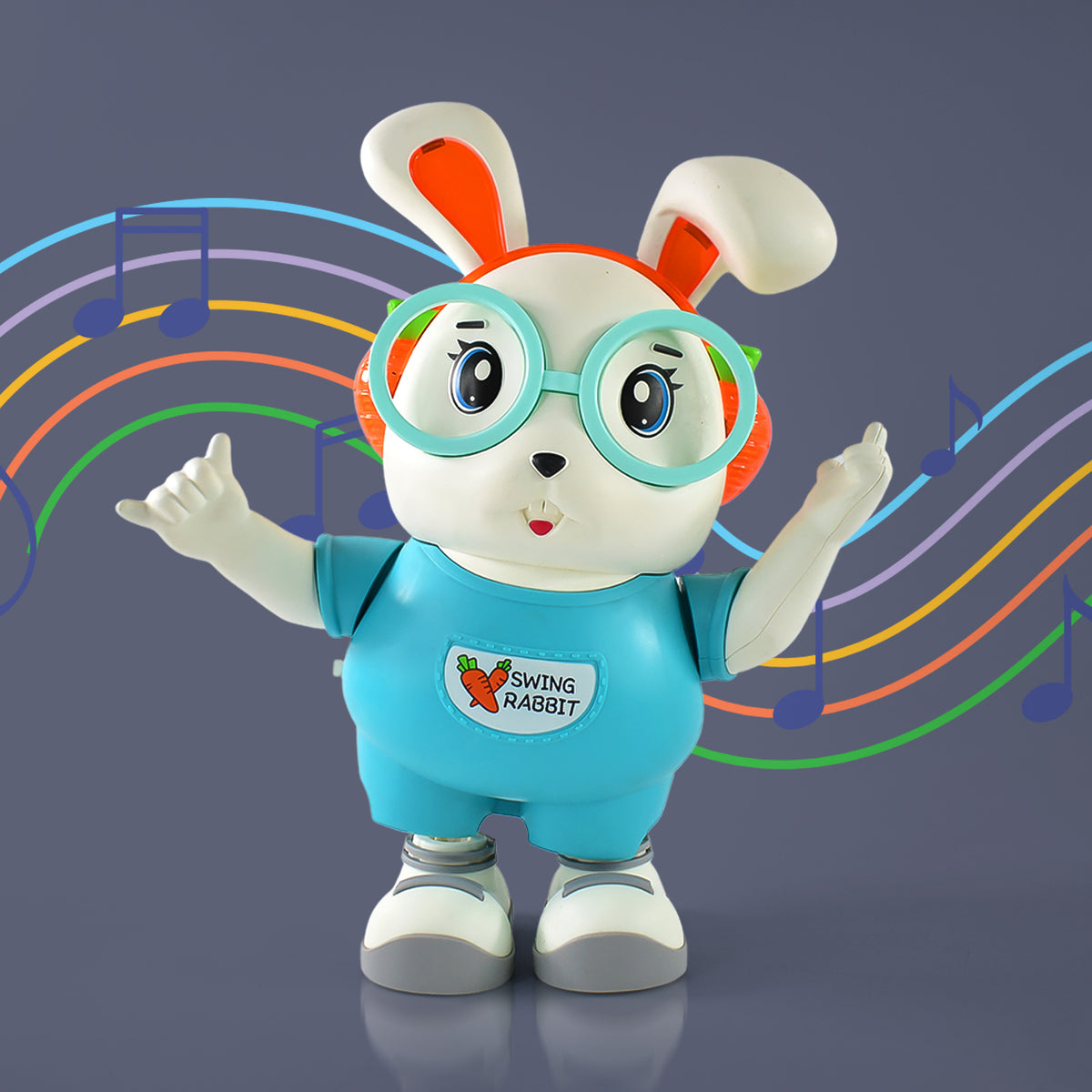 Swing Rabbit Musical Dancing Toy  Interactive Bunny With Lights Sounds (1 Pc  Battery Not Included)