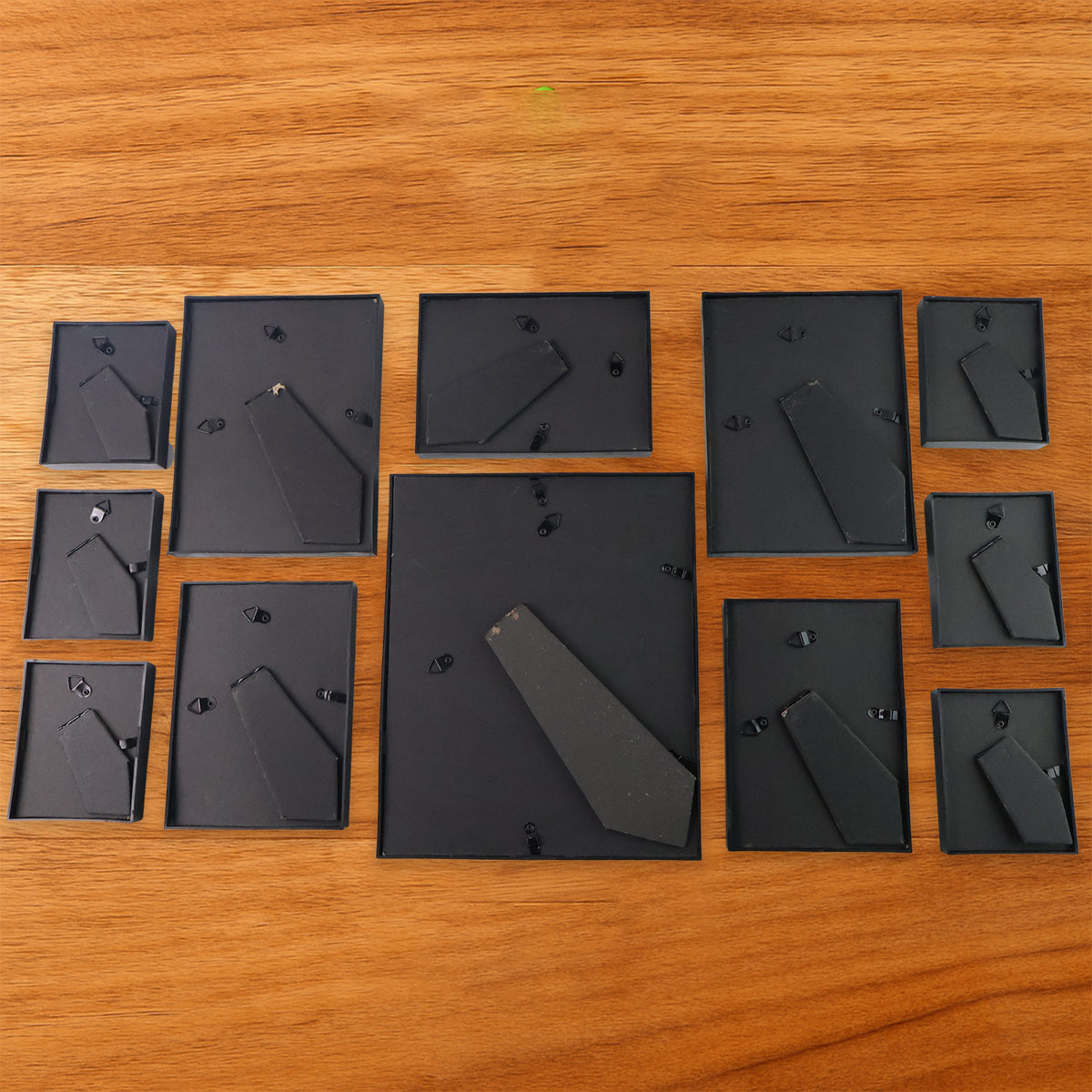 Premium Black Photo Frame Set 12 Pcs Wall Hanging Gallery Frames